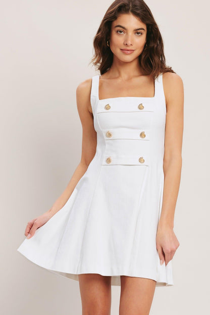 Coastal Chic Woven Mini Dress