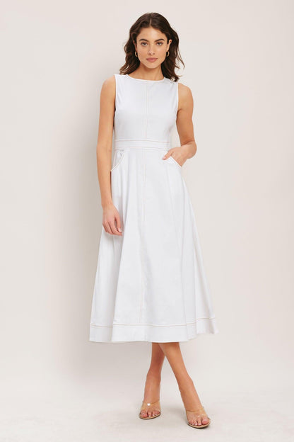 Cloudlight Summer Woven Midi Dress