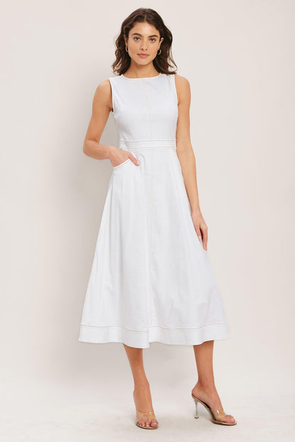 Cloudlight Summer Woven Midi Dress
