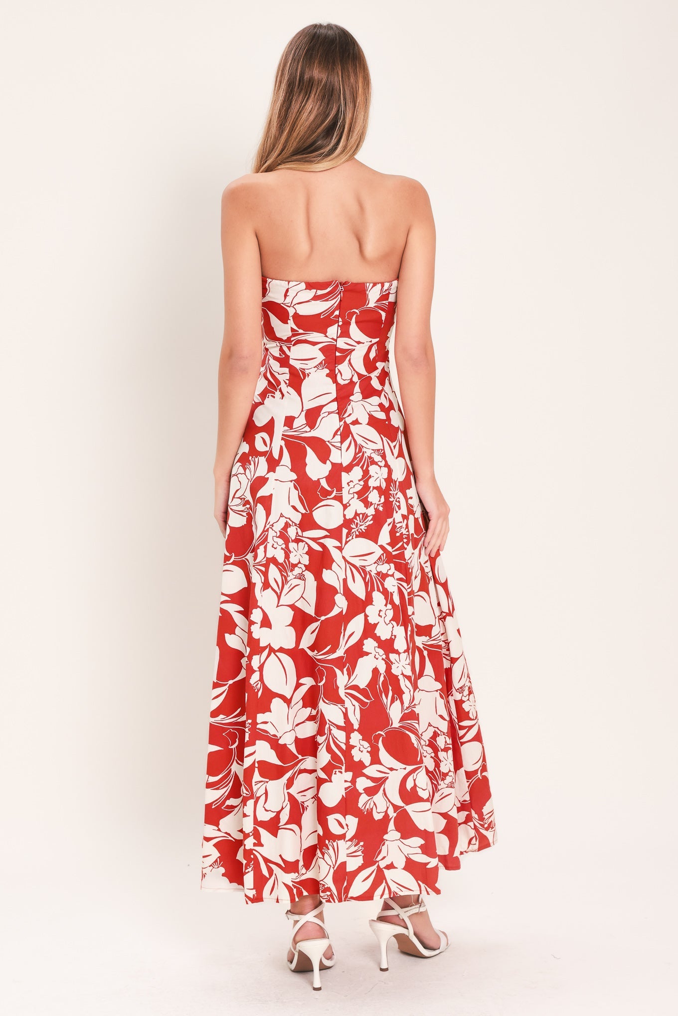 Vibrant Petal Woven Midi Dress