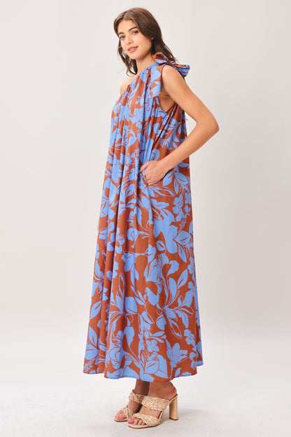 Lagoon Flow Woven Midi Dress