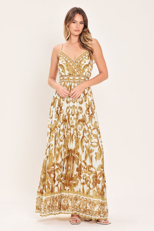Royal Garden Woven Maxi Dress