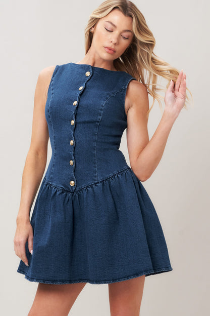 Modern Sweet Denim Mini Dress