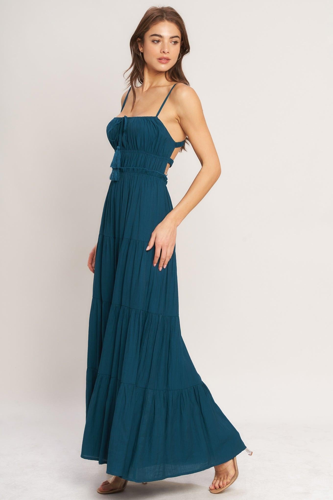 Ocean Breeze Woven Maxi Dress