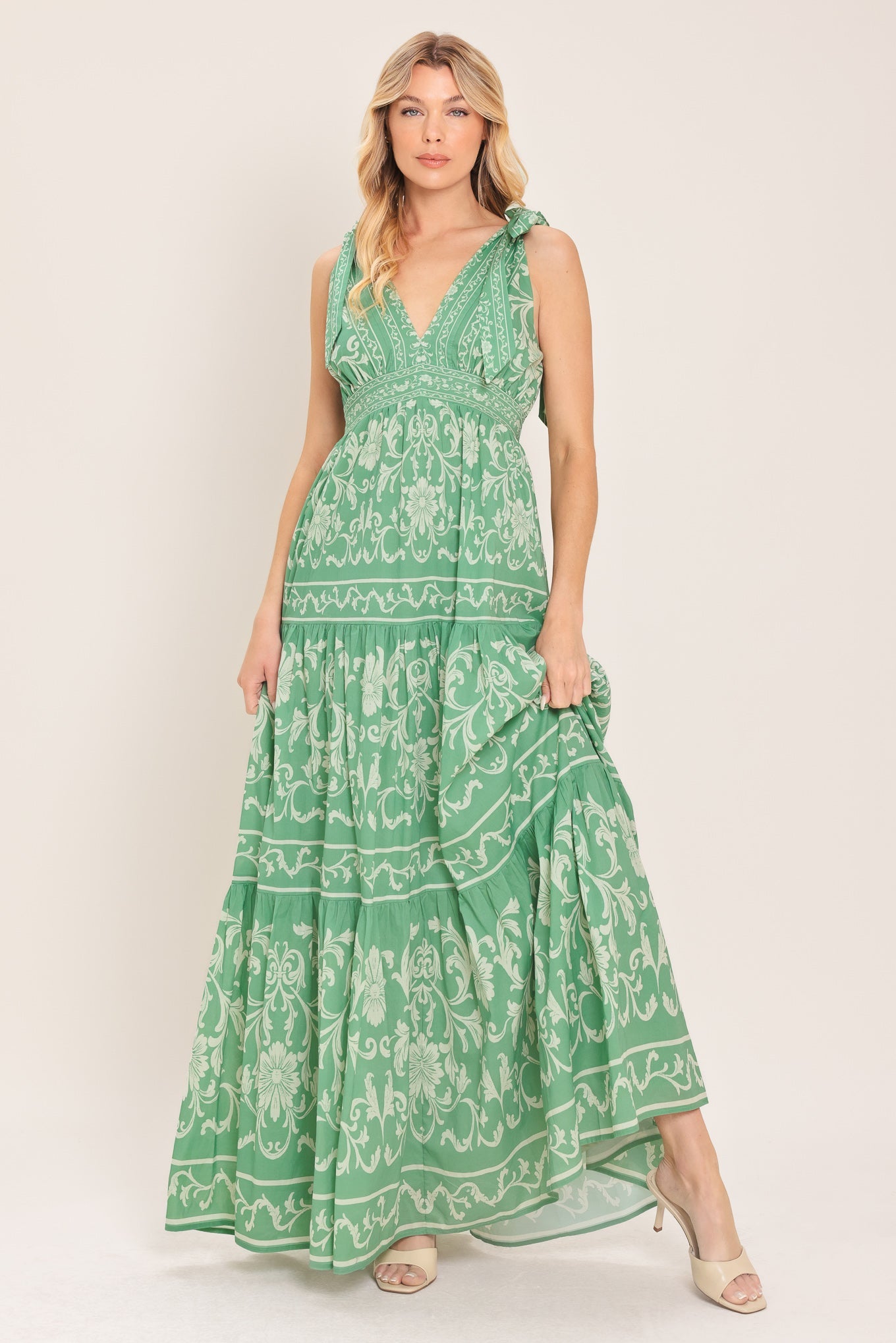 Verona Garden Woven Maxi Dress