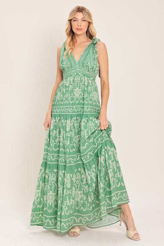 Verona Garden Woven Maxi Dress