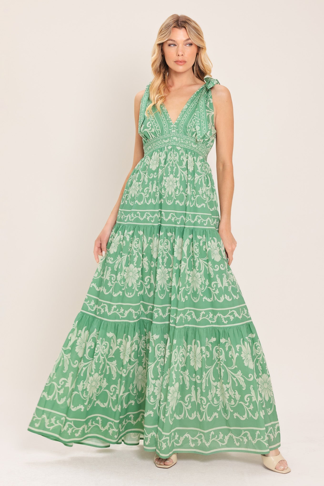 Verona Garden Woven Maxi Dress