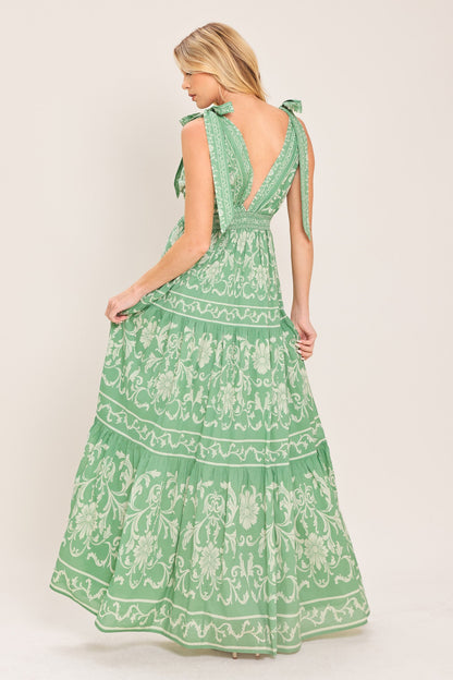 Verona Garden Woven Maxi Dress