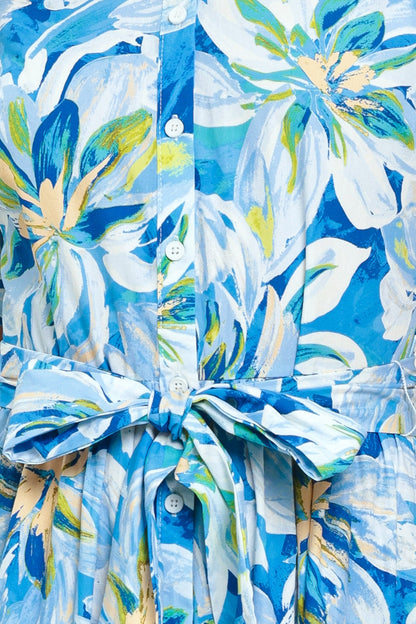 Ocean Garden Woven Midi Dress