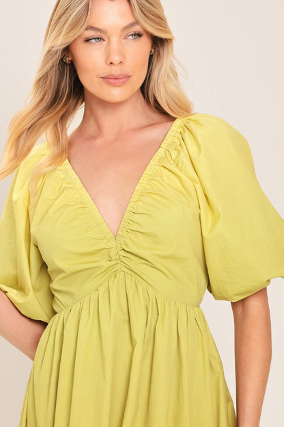 Citrine Garden Woven Maxi Dress