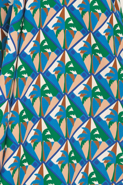 Tropical Temptation Halter Woven Midi Dress