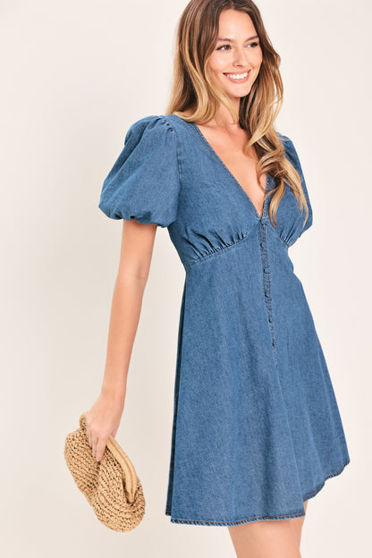 Soft Girl Denim Mini Dress