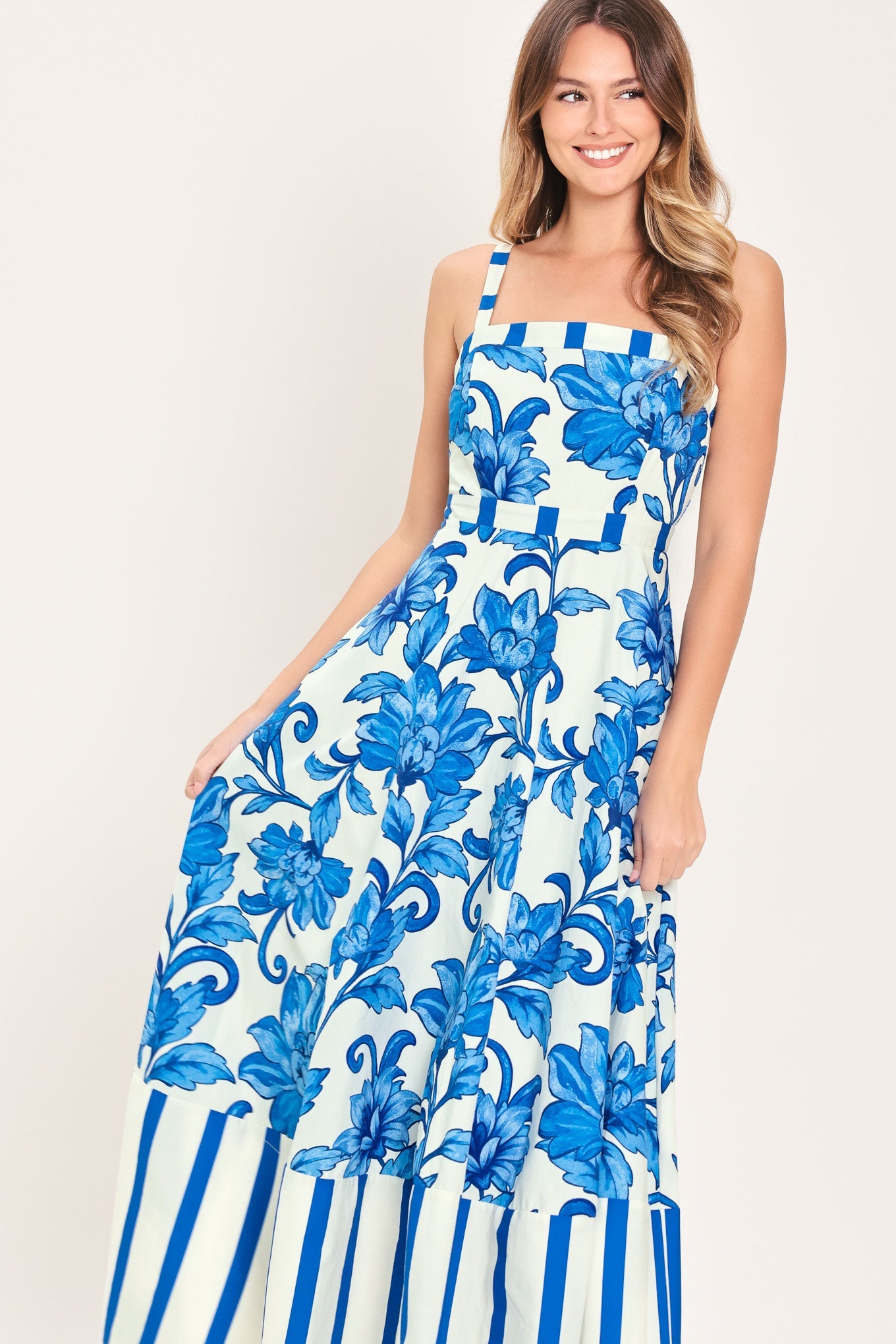 capri midi dress Saltwater LUXE Maesyn Midi Dress in Capri Blue Medium / Capri Blue