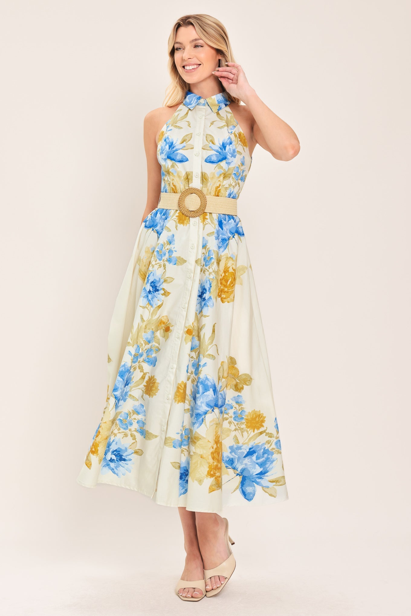 Sunny Daydream Woven Midi Dress