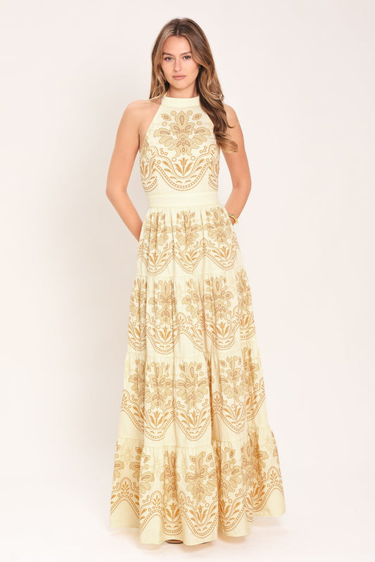 Sicilian Summer Woven Maxi Dress