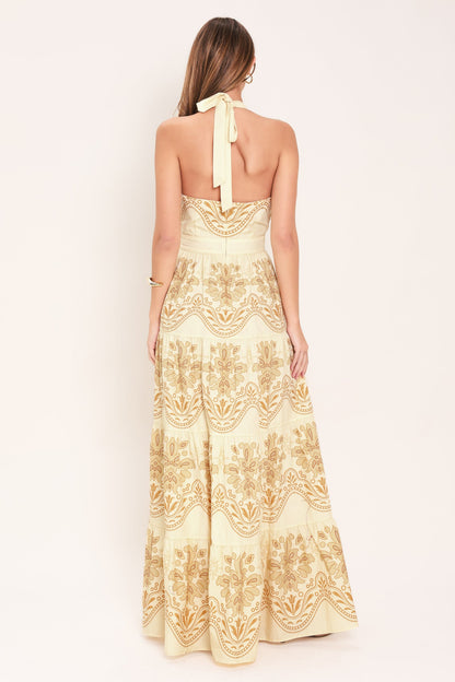 Sicilian Summer Woven Maxi Dress