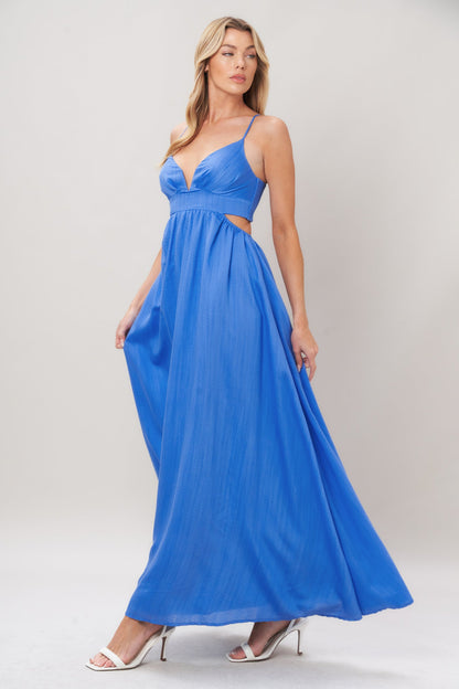 Azure Temptation Woven Maxi Dress