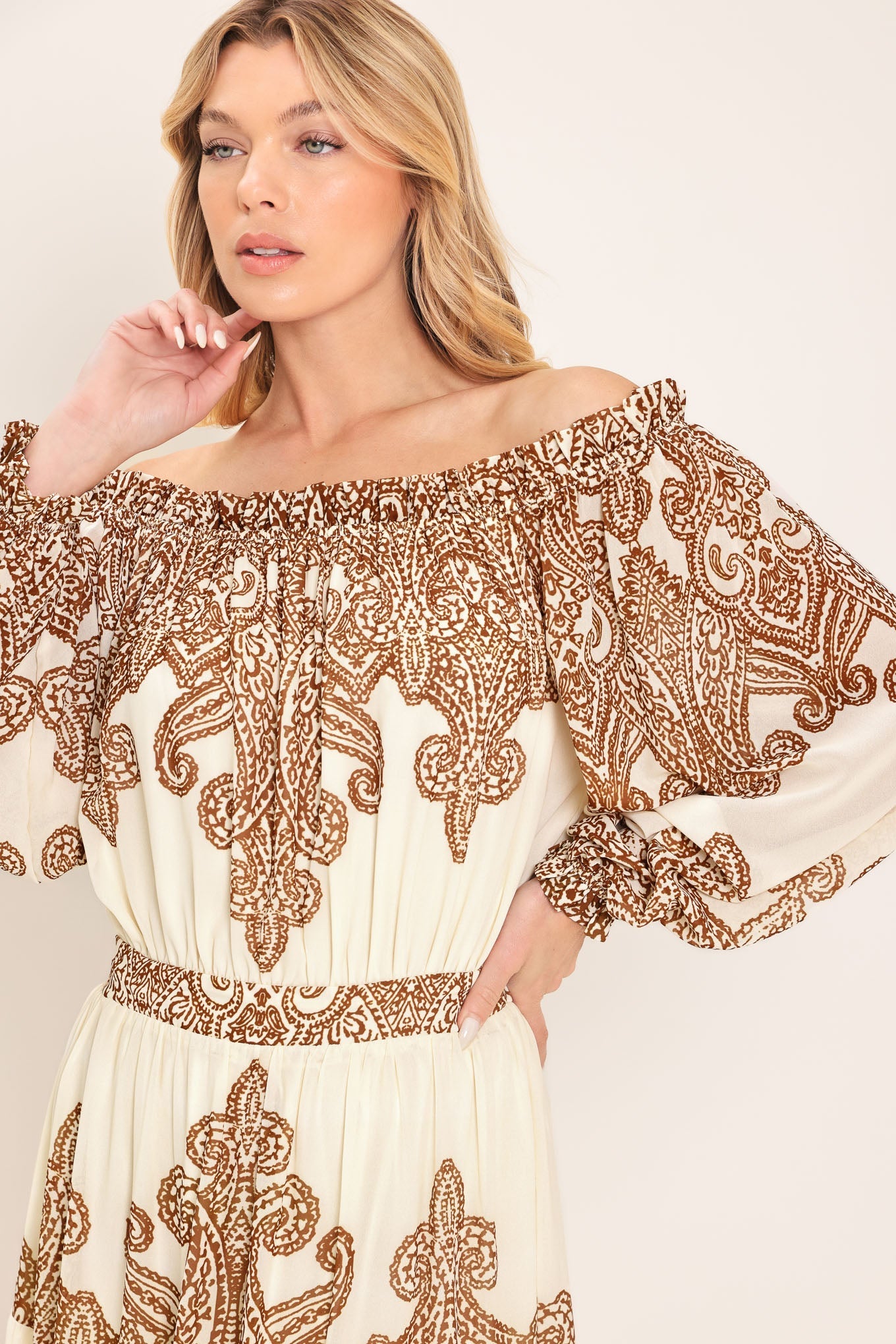 terra off the shoulder dress Off Shoulder Slip Dress