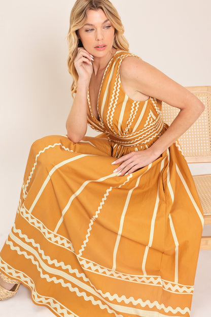 Marigold Dream Woven Midi Dress