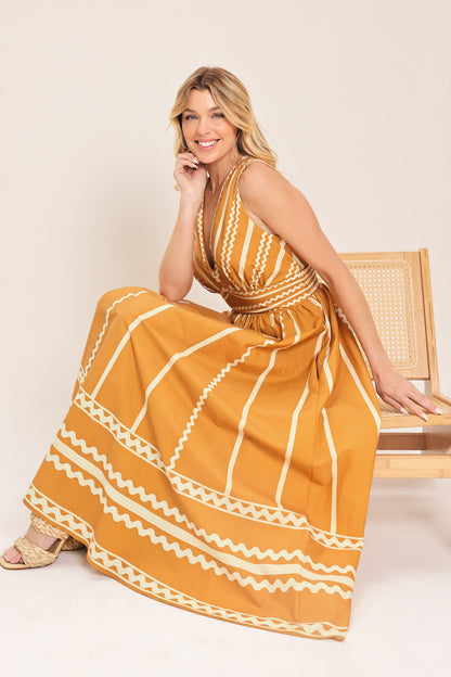 Marigold Dream Woven Midi Dress