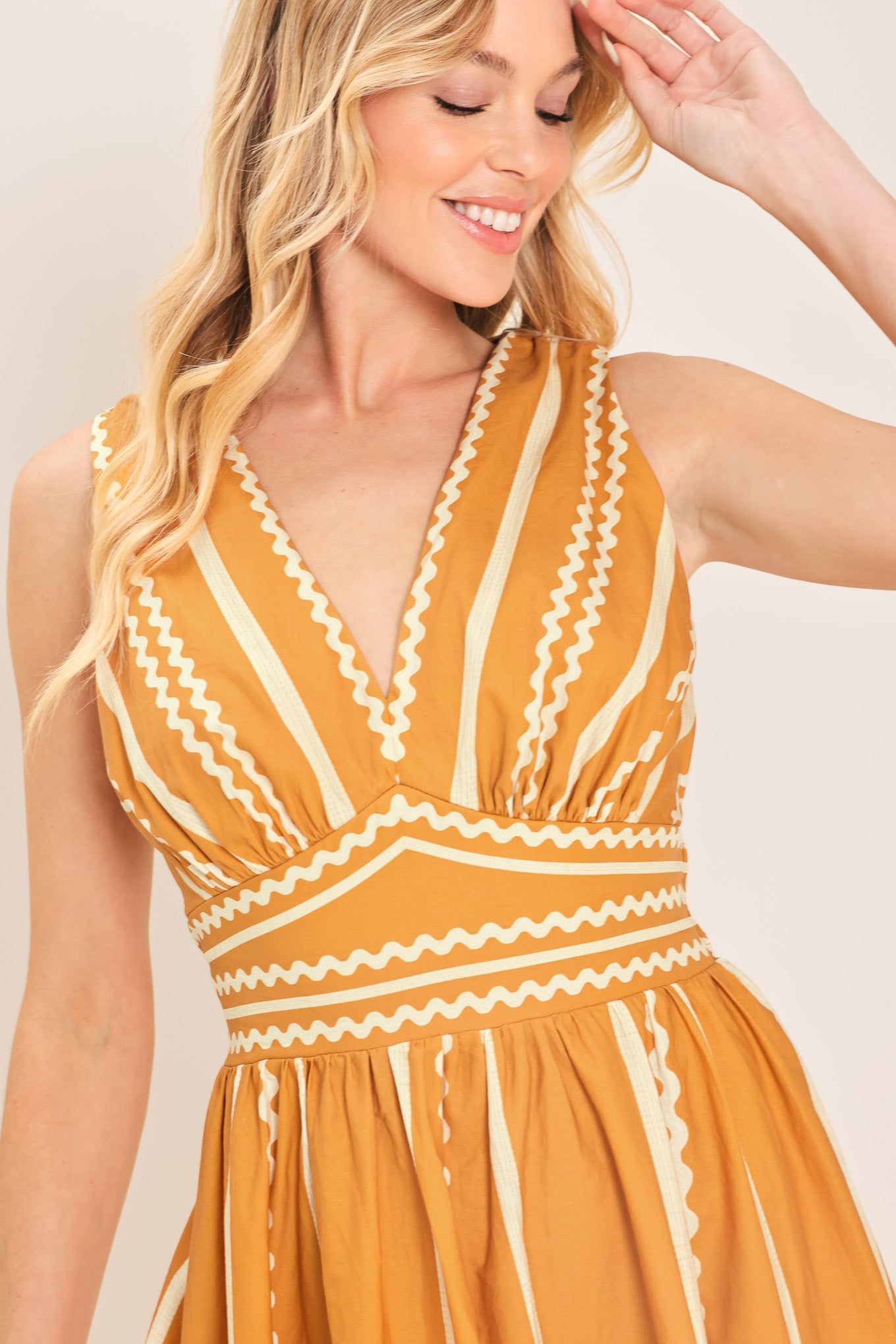 Marigold Dream Woven Midi Dress
