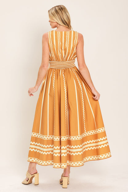 Marigold Dream Woven Midi Dress