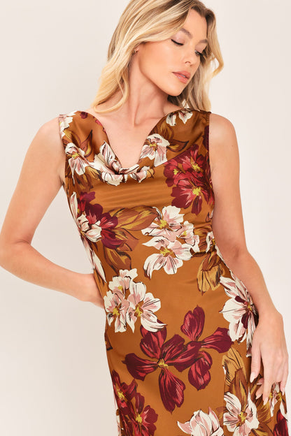 Spiced Floral Woven Midi Dress