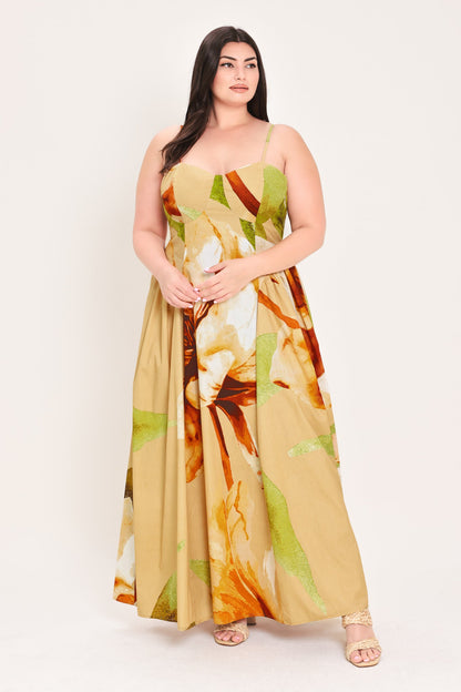 Limoncello Garden Woven Maxi Dress