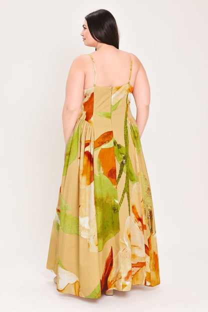 Limoncello Garden Woven Maxi Dress