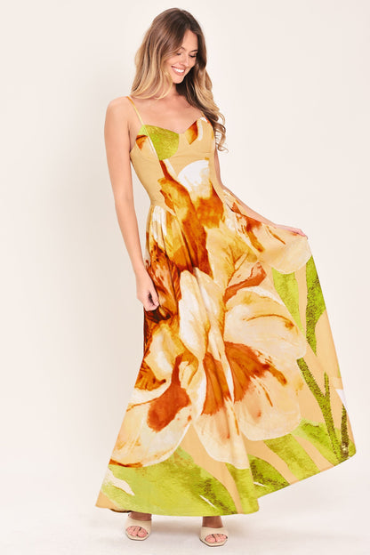 Limoncello Garden Woven Maxi Dress