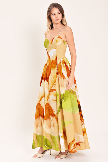 Limoncello Garden Woven Maxi Dress