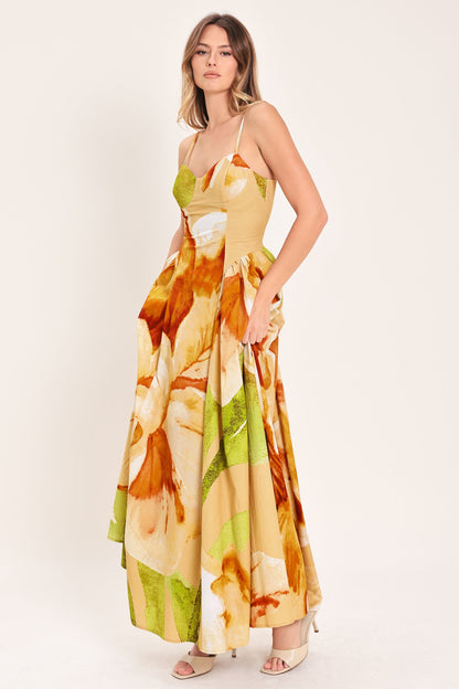Limoncello Garden Woven Maxi Dress