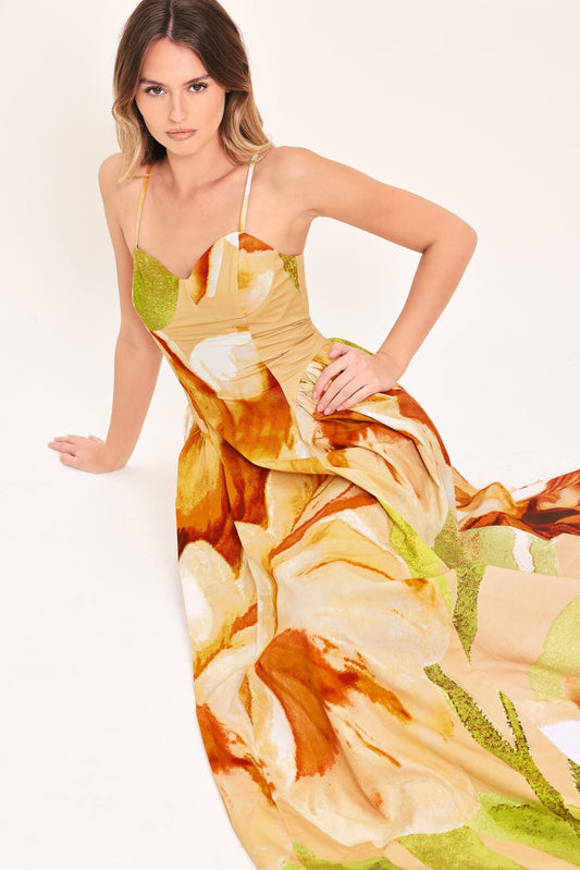 Limoncello Garden Woven Maxi Dress