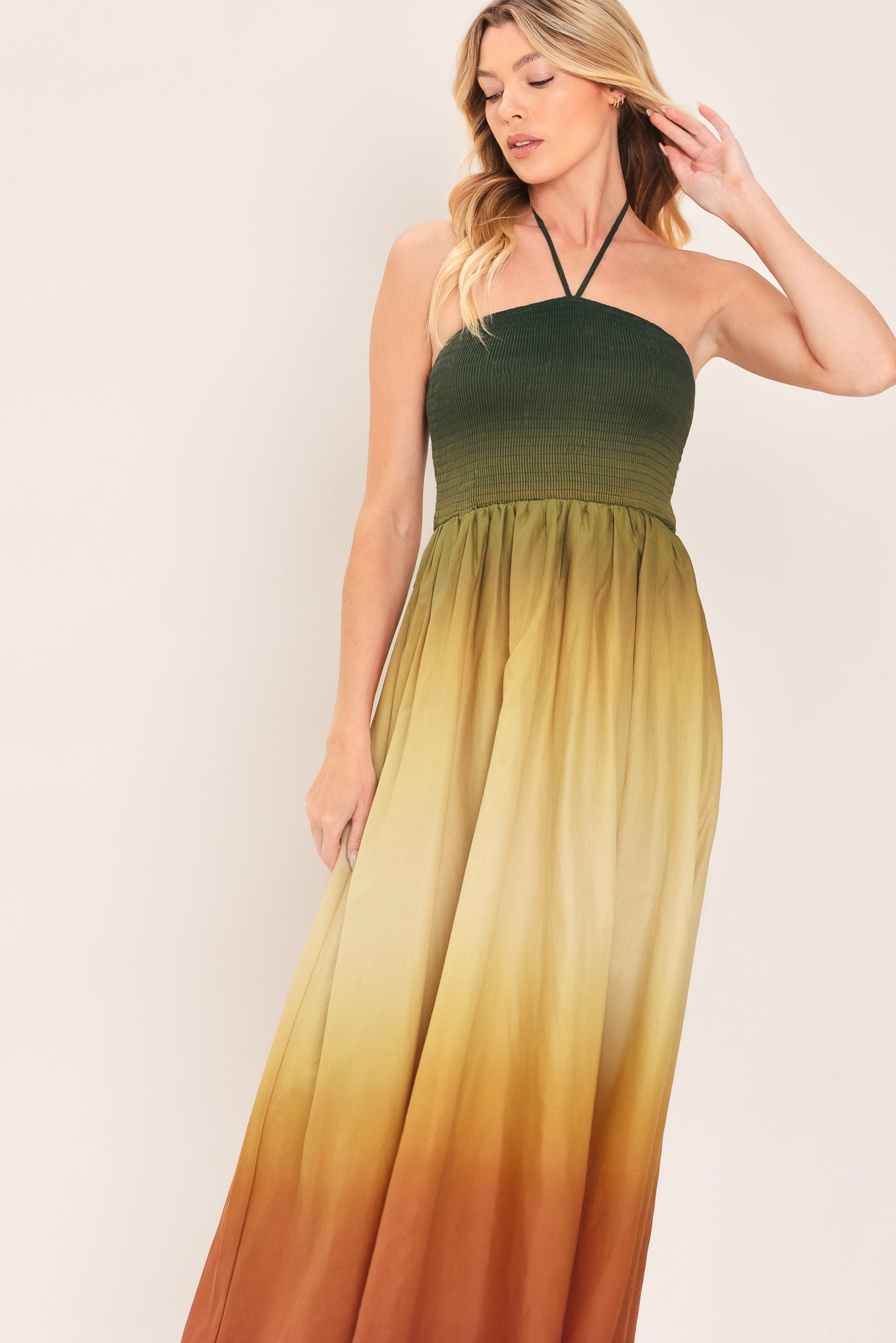 Sunset Ombre Woven Maxi Dress