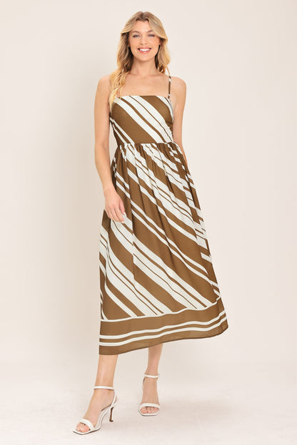 Sahara Waves Woven Midi Dress