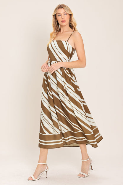 Sahara Waves Woven Midi Dress