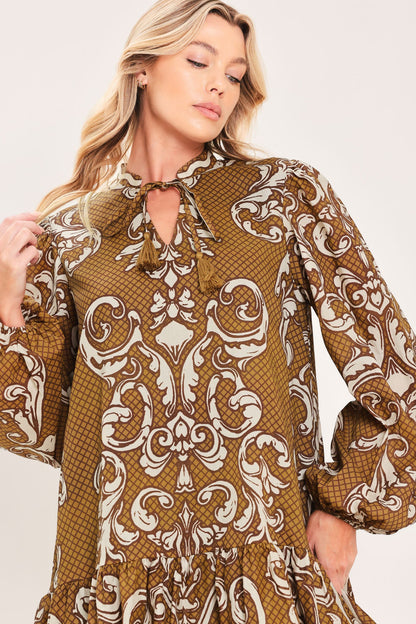 Maple Manor Flounce Woven Mini Dress