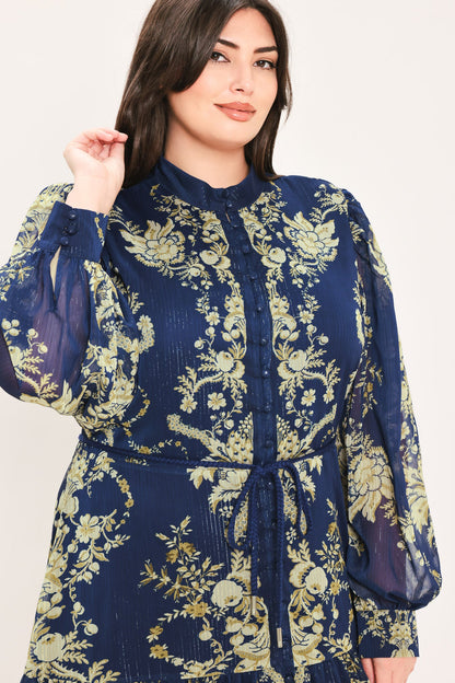 Royal Heritage Bloom Woven Maxi Dress