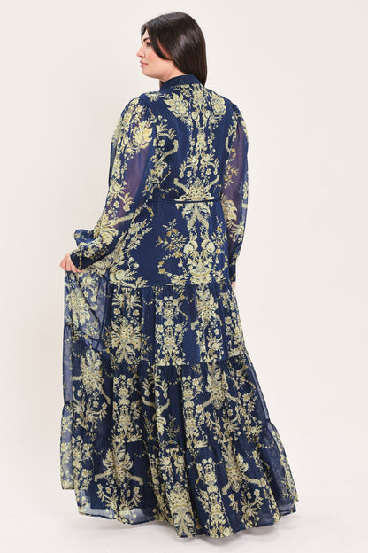 Royal Heritage Bloom Woven Maxi Dress