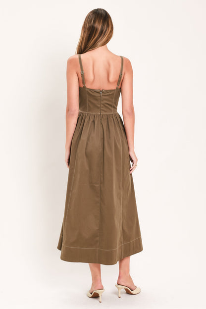 Prairie Heart Ballad Woven Midi Dress