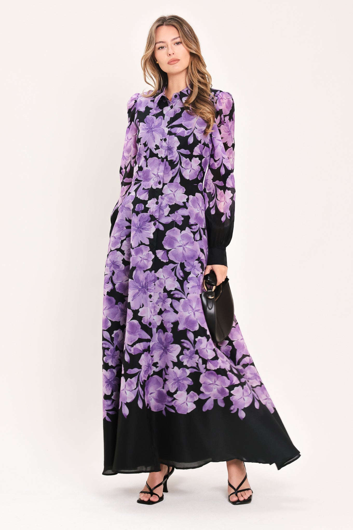 Amethyst Bloom Serenade Woven Maxi Dress