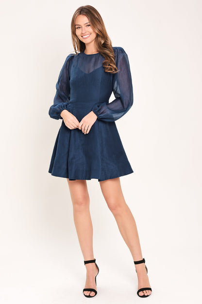 Twilight Charm Woven Mini Dress