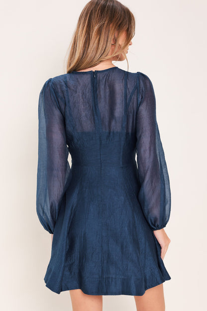Twilight Charm Woven Mini Dress