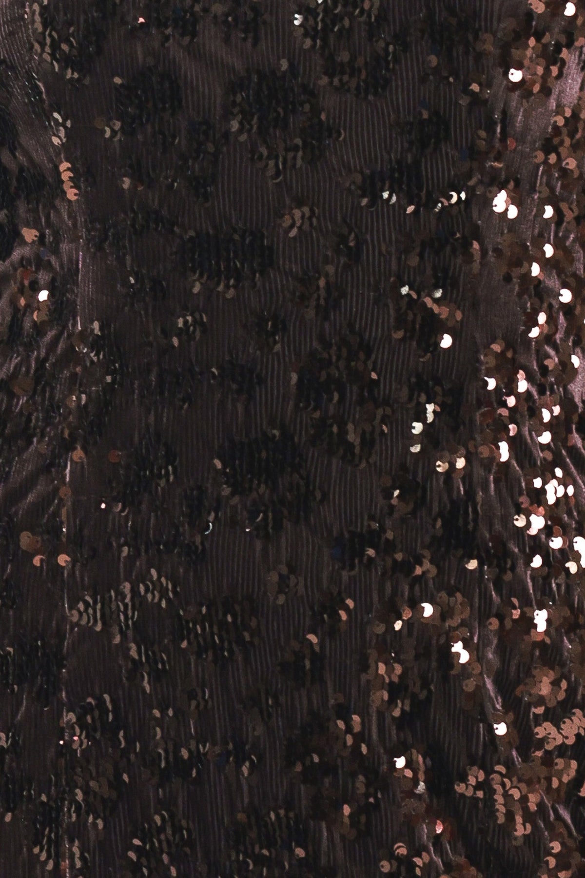 Mocha Spark Dark Brown Sequin Knit Midi Dress