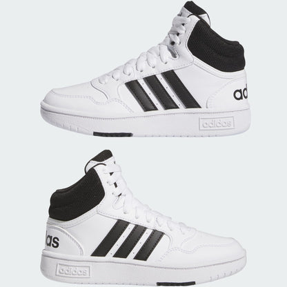 [IG3715] Youth adidas Hoops Mid ‘Cloud White Core Black (GS)'