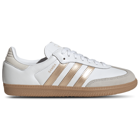 [IH9127] Women's adidas Samba OG 'White Wonder Gold Metallic'