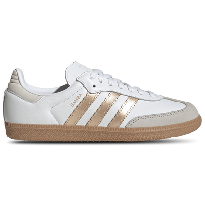 [IH9127] Women's adidas Samba OG 'White Wonder Gold Metallic'
