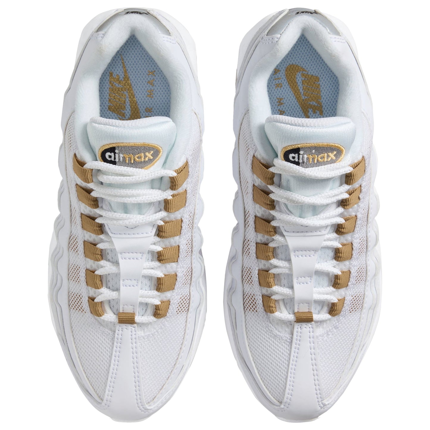 [ii4130-102] Grade School Nike Air Max 95 'white Metallic Gold (gs)'
