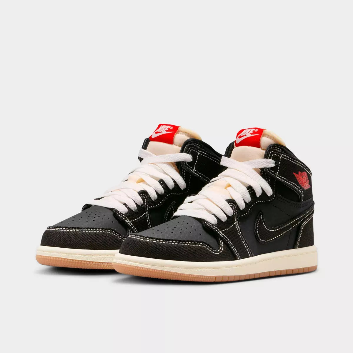 Preschool Air Jordan 1 Retro High OG - Flight Club - Black/Sail-Gum Med Brown
