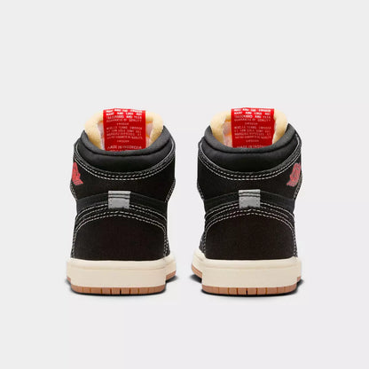 Preschool Air Jordan 1 Retro High OG - Flight Club - Black/Sail-Gum Med Brown